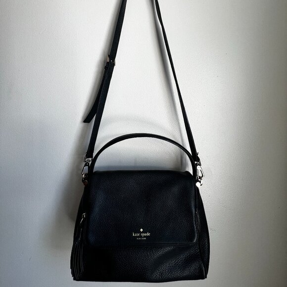 Kate Spade Miri Chester Street Black Pebbled Leather Cross Body Handbag - Picture 1 of 14